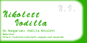 nikolett vodilla business card